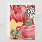 Waterverf Kerst elementen feest Kaart (Achterkant)