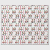 Waterverf kerst elven in sneeuwvlokken cadeaupapier (Vlak)