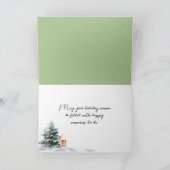 Waterverf Kerst Elven met geschenken Feestdagen Kaart (Binnen)