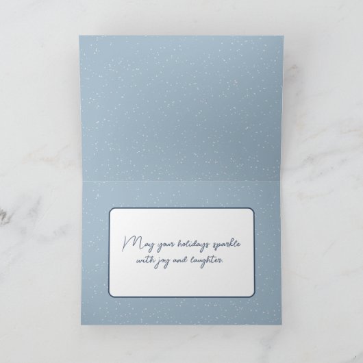 Waterverf kerst Fawn in Snow Feestdagen Kaart (Binnen)