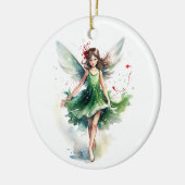 Waterverf kerst fee keramisch ornament (Links)