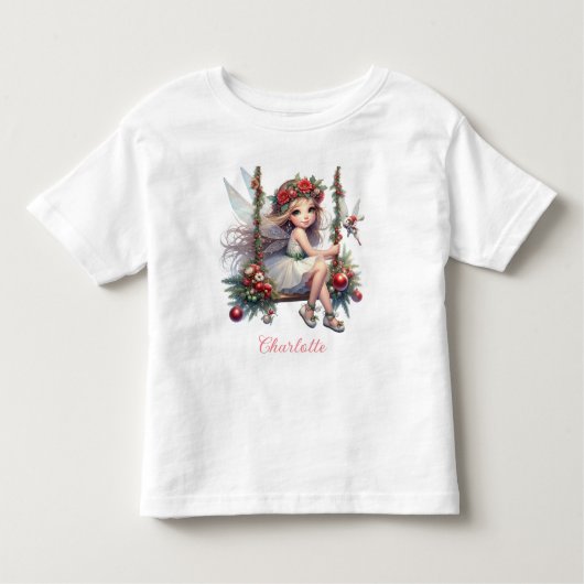 Waterverf kerst fee kinder shirts (Voorkant)