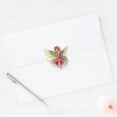 Waterverf kerst fee vierkante sticker (Envelop)