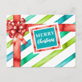 Waterverf kerst feestdagenkaart (Voorkant)