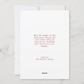 Waterverf Kerst Feestelijke Kaars Illustratie Feestdagenkaart (Achterkant)