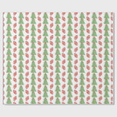 Waterverf Kerst Football Bomen Cadeaupapier (Vlak)