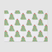 Waterverf Kerst Football Bomen Tissuepapier (Voorkant)
