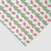 Waterverf Kerst Football Bomen Tissuepapier (Detail)