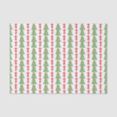 Waterverf Kerst Football Trees & Bows Tissuepapier (Voorkant)