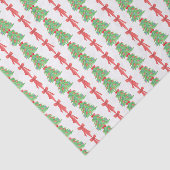 Waterverf Kerst Football Trees & Bows Tissuepapier (Detail)