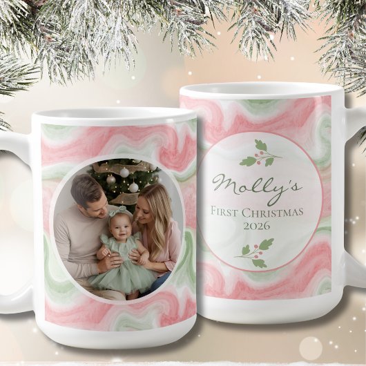 Waterverf Kerst Foto Koffiemok