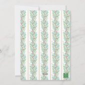 Waterverf Kerst Garland & Candy Canes Foto Feestdagenkaart (Achterkant)