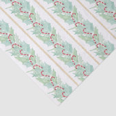 Waterverf Kerst Garland & Candy Canes Tissuepapier (Detail)