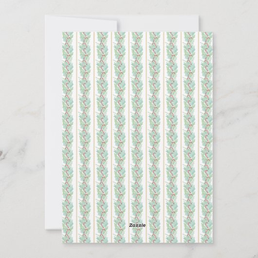 Waterverf Kerst Garland Notenkraker Een foto Feestdagenkaart (Achterkant)