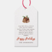 Waterverf Kerst Gebakken Treat Familie Cadeaulabel (Voorkant)