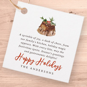 Waterverf Kerst Gebakken Treat Familie Gift Bedankjes Labels