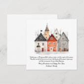  Waterverf Kerst gepersonaliseerd Feestdagenkaart (Voorkant / Achterkant)