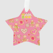 waterverf Kerst gingerbread koekjes Ornament (achterkant)