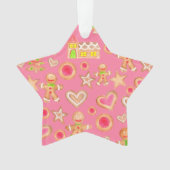 waterverf Kerst gingerbread koekjes Ornament (voorkant)