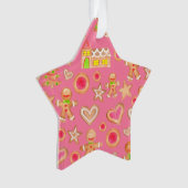 waterverf Kerst gingerbread koekjes Ornament (voorkant)