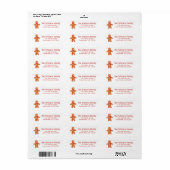 Waterverf Kerst Gingerbread Man ReturnAddress Etiket (Full Sheet)
