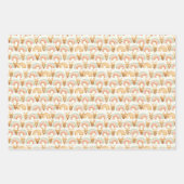 Waterverf kerst gingerbreads set inpakpapier vel (Voorkant 3)