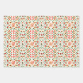 Waterverf kerst gingerbreads set inpakpapier vel (Voorkant)