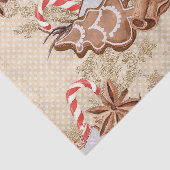 Waterverf Kerst Gingercake Koekjes Tissuepapier (Detail)