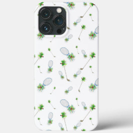 Waterverf Kerst Golfclubs En Tennisrackets Case-Mate iPhone Case