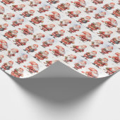 Waterverf Kerst Grappige humor Kerstman Cadeaupapier (Hoek)