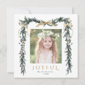 Waterverf Kerst Grensplein Feestdagenkaart (Voorkant)