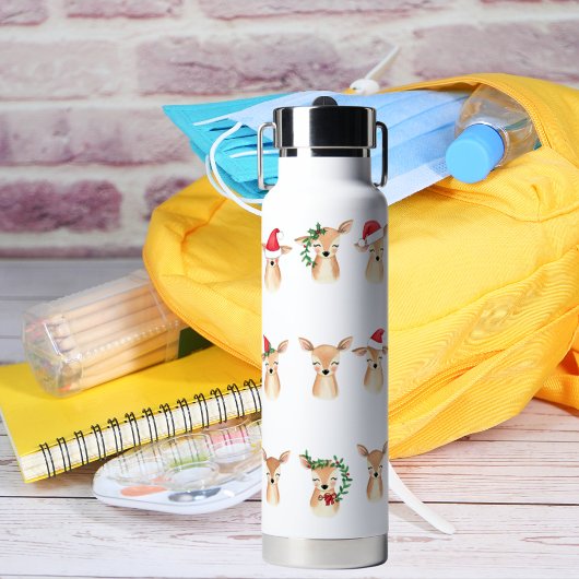 Waterverf Kerst Herten Waterfles