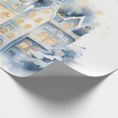  Waterverf Kerst Huis inpakpapier (Hoek)