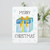 Waterverf kerst kaart (Staand voorkant)