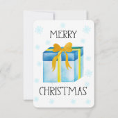 Waterverf kerst kaart (Voorkant)