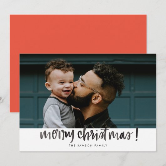 Waterverf Kerst Kaart (Voorkant / Achterkant)