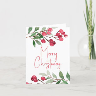 Waterverf Kerst Kaart met Bijbelvers