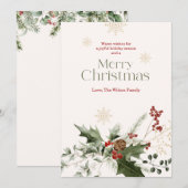 Waterverf Kerst Kaart Minimalistische familie (Voorkant / Achterkant)