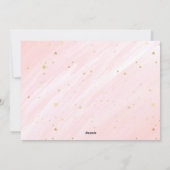 Waterverf Kerst Kaart Roze Gouden Kerstboom (Achterkant)