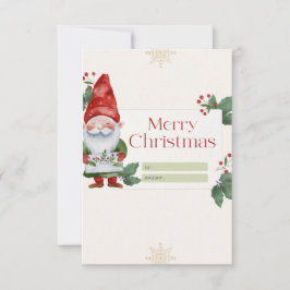 Waterverf Kerst Kaart Santa Claus, niet-foto