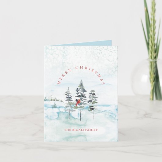 Waterverf Kerst Kaarten met Bijbelvers (Voorkant)