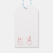 Waterverf kerst kardinaal cadeaulabel (Achterkant)