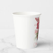 Waterverf kerst kardinaal papieren bekers (Rechts)