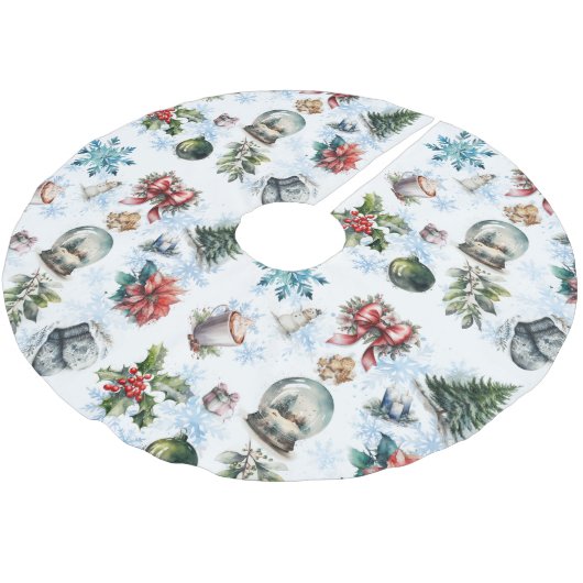 Waterverf kerst kerstboom rok (Gekanteld)