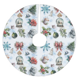 Waterverf kerst kerstboom rok