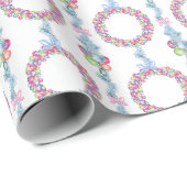 Waterverf Kerst Kleurrijke Baubles Kransen Cadeaupapier (Rol Hoek)