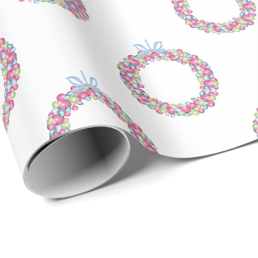 Waterverf Kerst Kleurrijke Baubles Kransen Cadeaupapier (Rol Hoek)