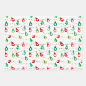 Waterverf Kerst Kleurrijke String Lights Inpakpapier Vel (Voorkant 3)