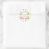 Waterverf Kerst Koekjes Ronde Sticker (Tas)