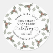 Waterverf Kerst Koekjes Taart Jam Caramels Ronde Sticker (Voorkant)